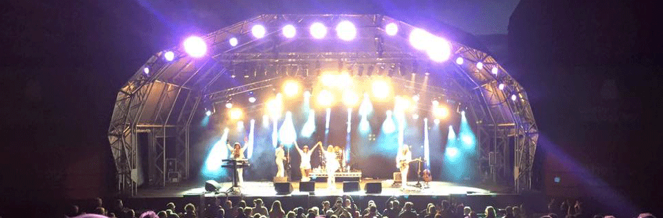 Image of top ABBA tribute band PLATINUM headlining Rock on Windermere music festival